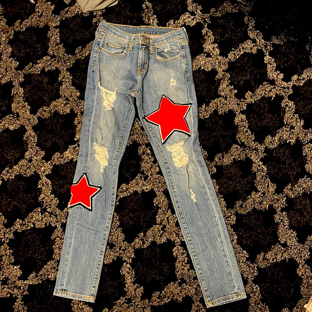 CARMAR HIGH WAISTED JEANS WITH STARS